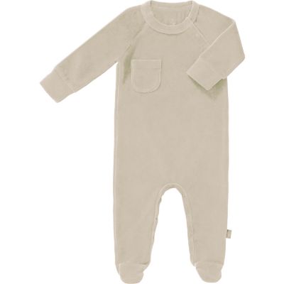 Kruippakje Velours Sandshell Newborn Fresk