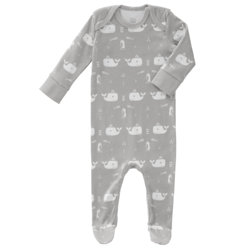 Kruippakje Whale Dawn Grey Newborn Fresk