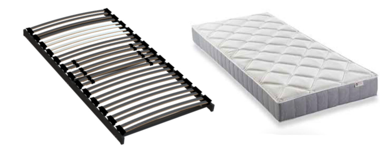 SET LATTENBODEM VLAK + MATRAS POCKETVEREN 90CM