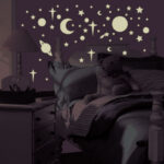 Muursticker Glow In The Dark Heelal Roommates