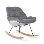 Schommelstoel Lounge Wit + Grijs