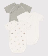 Rompers Overslag KM Croco 6M Set 3 Petit Bateau
