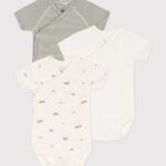Rompers Overslag KM Croco 3M Set 3 Petit Bateau