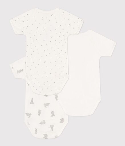 Rompers Overslag KM Rabbit 6M Set 3 Petit Bateau