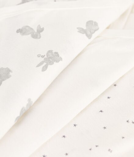 Rompers Overslag KM Rabbit 6M Set 3 Petit Bateau