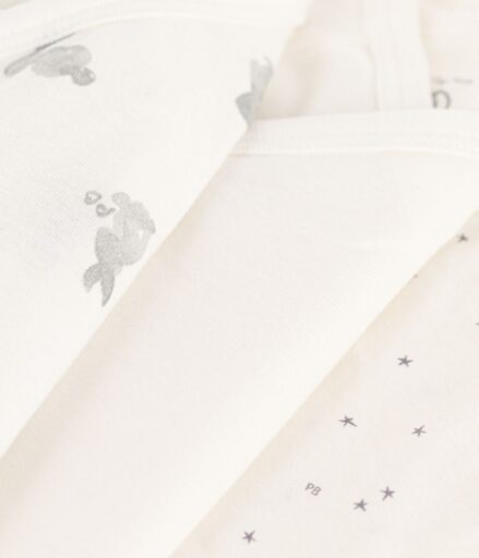 Rompers Overslag LM Rabbit 3M Set 3 Petit Bateau