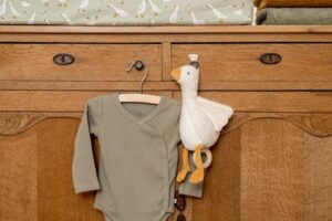 Romper Overslag Rib Olive Lange Mouw Maat 62/68 Little Dutch