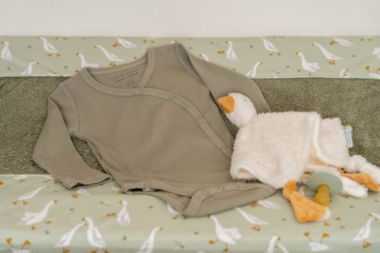 Romper Overslag Rib Olive Lange Mouw Maat 62/68 Little Dutch