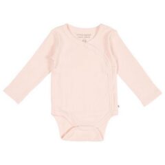 Romper Overslag Rib Pink Lange Mouw Maat 50/56 Little Dutch