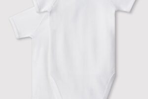 Rompers Overslag KM Wit 1M Petit Bateau