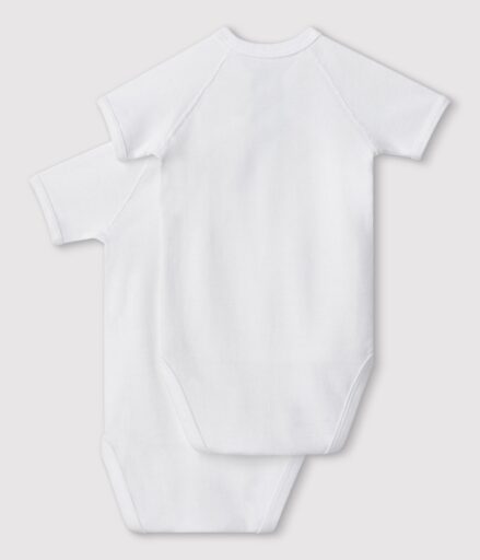 Rompers Overslag KM Wit 1M Petit Bateau