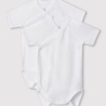 Rompers Overslag KM Wit 0M Petit Bateau