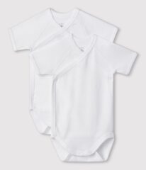 Rompers Overslag KM Wit 1M Petit Bateau