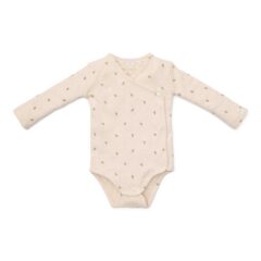 Romper Overslag Lange Mouw Zand Maat 50 Little Dutch