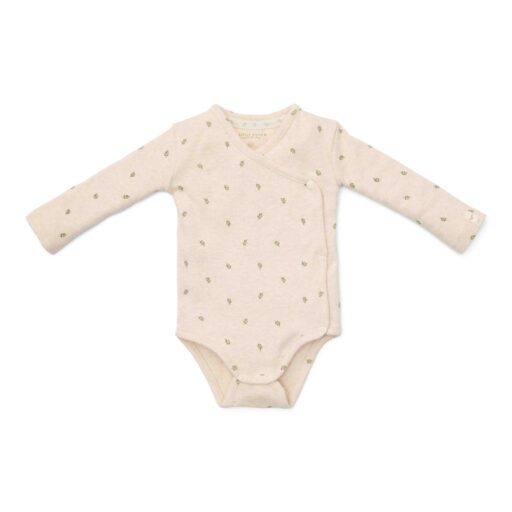 Romper Overslag Lange Mouw Zand Maat 50 Little Dutch