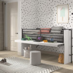 HALFHOOGSLAPER 90 X 200 MET UITTREKBUREAU SAM WIT