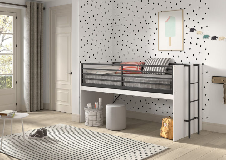 HALFHOOGSLAPER 90 X 200 MET UITTREKBUREAU SAM WIT