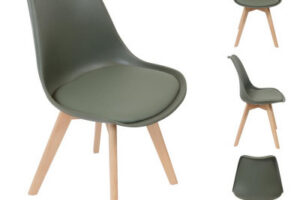 Bureaustoel Scandinave Kaki Met Kussen