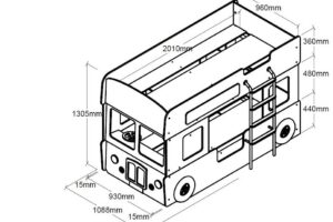 AUTOBUS ‘LONDON’ STAPELBED 90 X 200 VIPACK