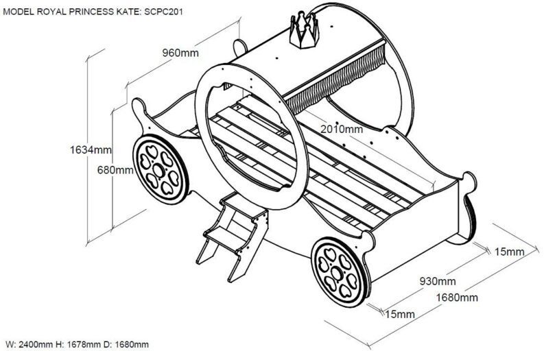 KOETSBED PRINCESS KATE VIPACK