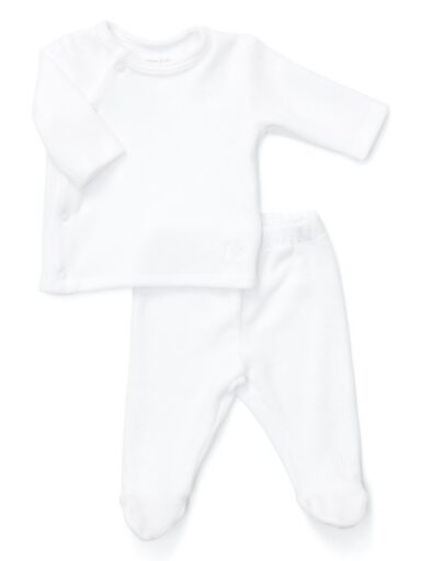 Set Baby Comfy Velours Wit Maat 62 Poetree Kids