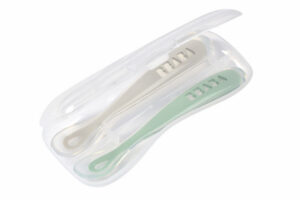 Set Babylepels Siliconen Grijs en Groen Béaba