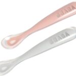 Set Babylepels Siliconen Grijs en Oudroze Béaba