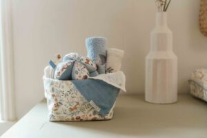 Slab Bandana Muslin Forest Treasures/Denim Blue Set 2 Little Dutch