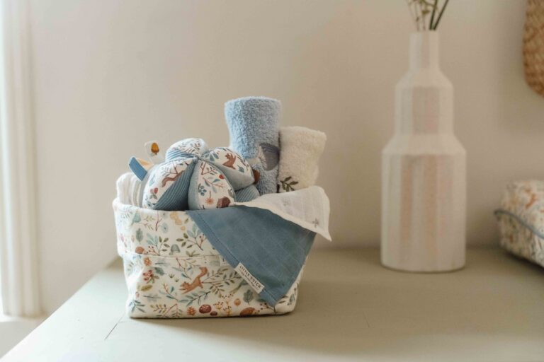 Slab Bandana Muslin Forest Treasures/Denim Blue Set 2 Little Dutch