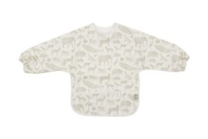 Slabbetje Met Mouwen Animals Olive Green Jollein