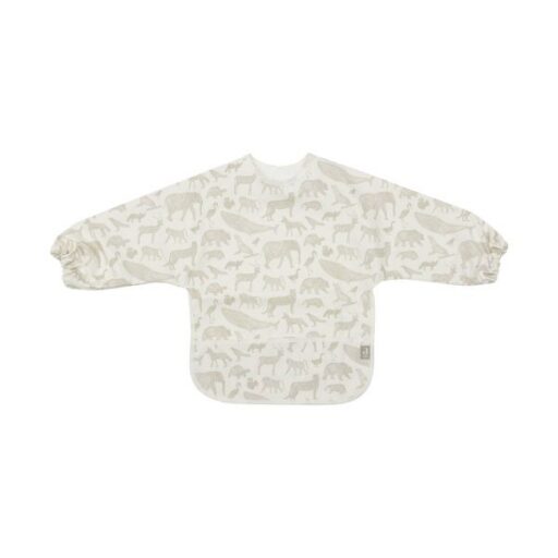 Slabbetje Met Mouwen Animals Olive Green Jollein