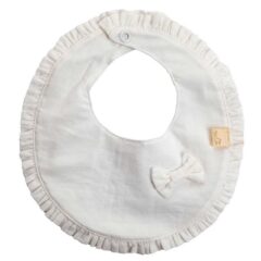 Slabbetje Wit Met Strikje Baby Gi