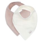 Slabbetjes Bandana Hydrofiel Wild Rose/Oatmeal Set 2 Jollein