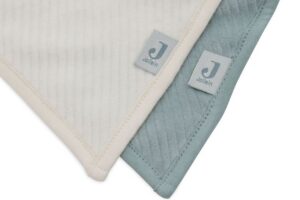 Slabbetjes Bandana Velvet Rib Sea Green/Ivory Set 2 Jollein