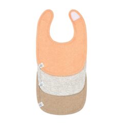 Slabbetjes Newborn Apricot/Light Grey/Nature Set 3 Lässig
