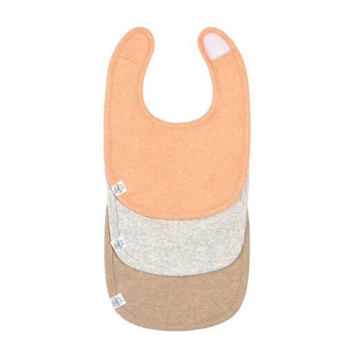 Slabbetjes Newborn Apricot/Light Grey/Nature Set 3 Lässig