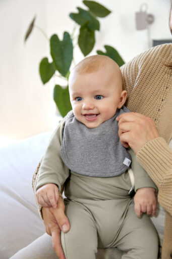 Slabbetjes Newborn Dark Grey/Light Grey/Nature Set 3 Lässig
