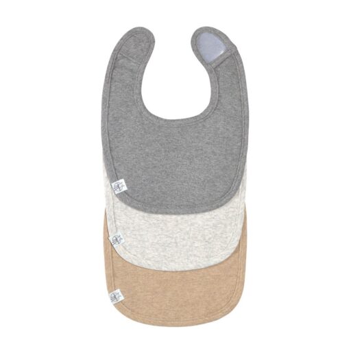 Slabbetjes Newborn Dark Grey/Light Grey/Nature Set 3 Lässig