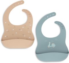 Slabbetjes Siliconen On The Go 2-Pack Jollein