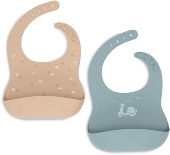 Slabbetjes Siliconen On The Go 2-Pack Jollein