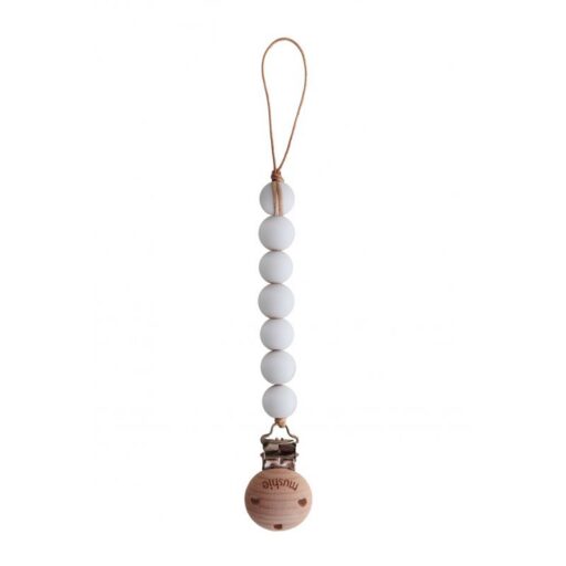Fopspeenketting Halo White Mushie