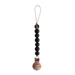 Fopspeenketting Halo Black Mushie