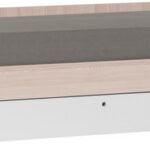 BED 090 X 200 + OPBERGLADE FRONT WHITE SPOT