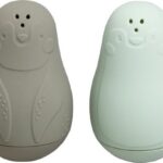 Spuitfiguur Pinguïn Urban Green/Mint Set 2 Baby's Only