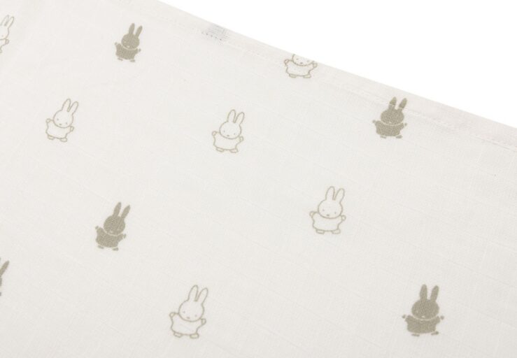 Jollein Tetradoeken Happy Miffy Olive Green