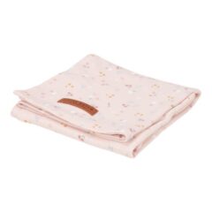 Swaddle Doek Little Pink Flowers 120x120 Cm Little Dutch