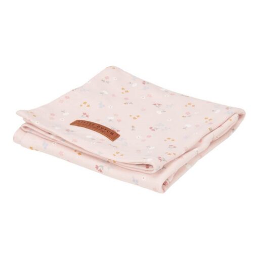 Swaddle Doek Little Pink Flowers 120×120 Cm Little Dutch