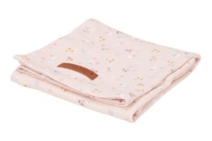 Swaddle Doek Little Pink Flowers 120×120 Cm Little Dutch