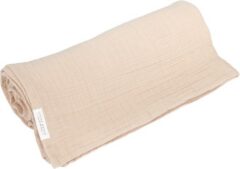 Swaddle Doek Muslin Beige 120x120 Cm Little Dutch