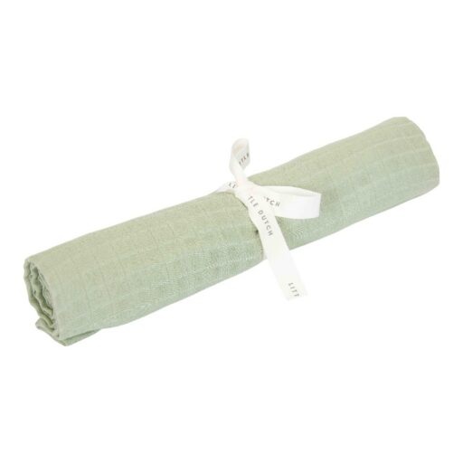 Swaddle Doek Muslin Sage 120×120 Cm Little Dutch